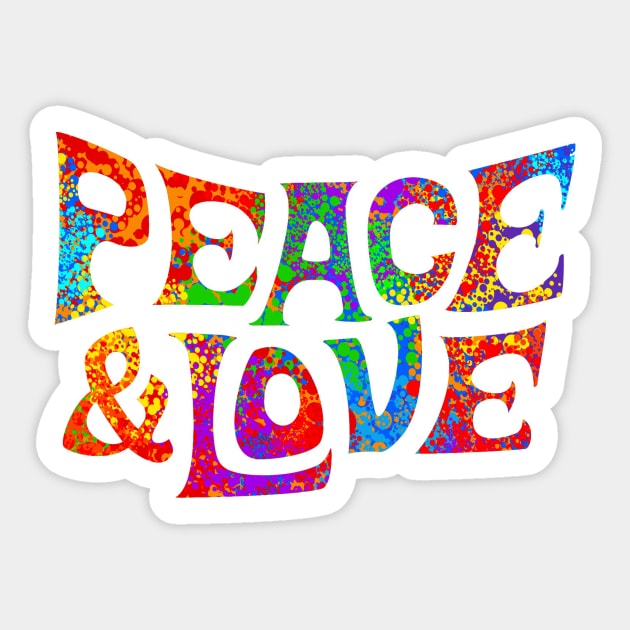 Peace and love Sticker by pickledpossums